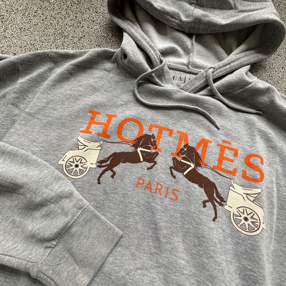 Los Angeles Trading Co Hoodie Unisex OS Gray Hotmes Paris Graphic Streetwear